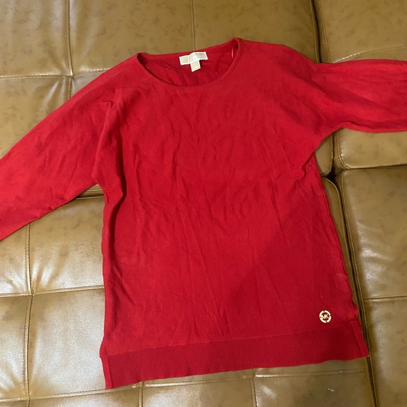 Michael Kors Vibrant Red Crew Neck Sweater - Picture 1 of 4